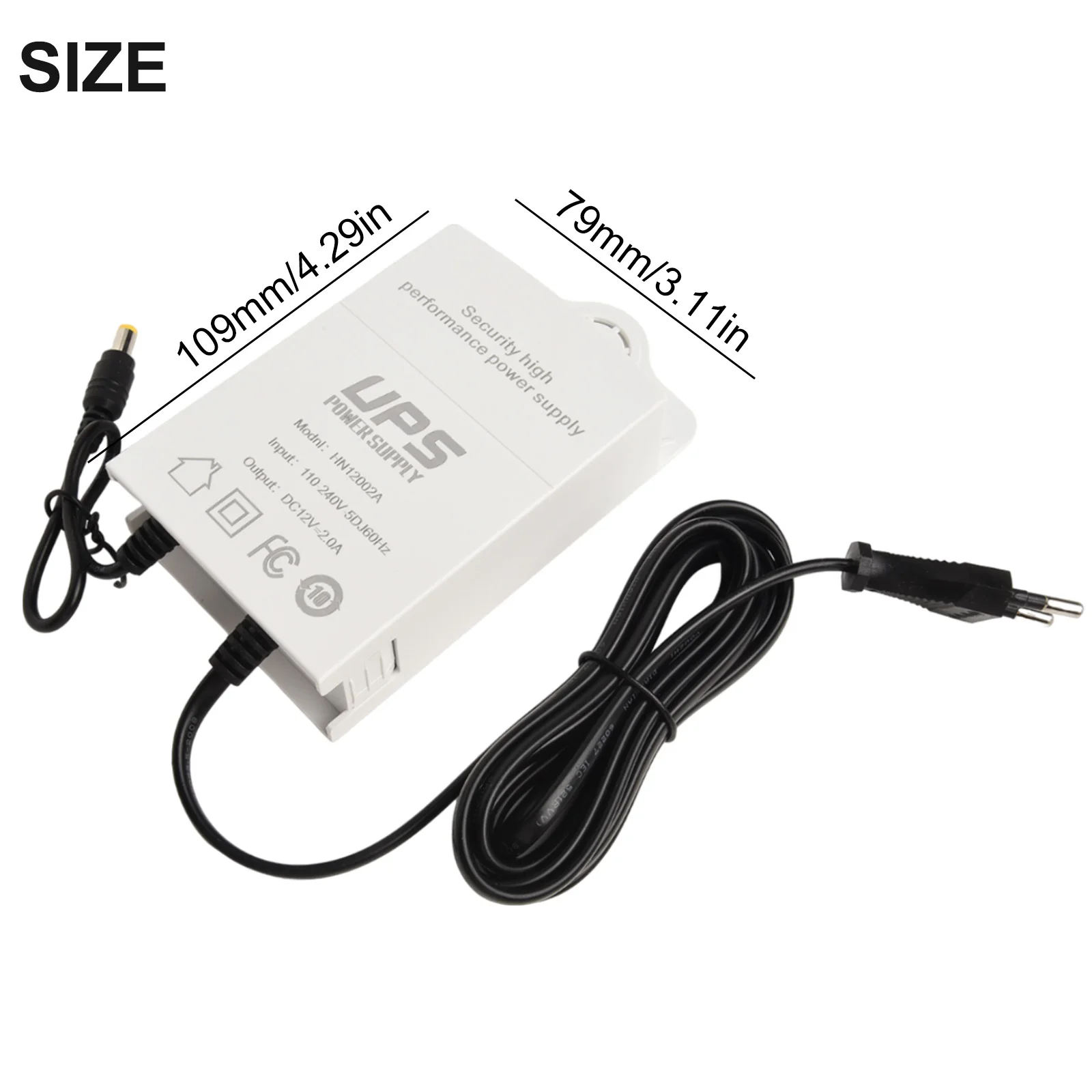 DC12V-2A Monitor UPS Uninterruptible Power-Supply Mini UPS Battery Backup AC110-240V 50/60HZ EU Type 1800mah