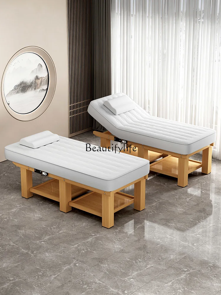 Electric Lifting Solid Wood Latex Facial Bed Beauty Salon Special Constant Temperature Heating зубная щетка splat special wood средняя