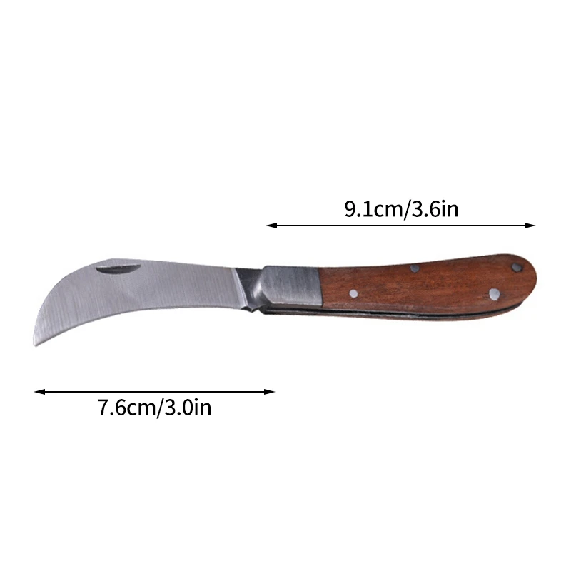 Folding Grafting Scissors Gardening Tool Stainless Steel Grafting Knife Outdoor Cutting Trim Supplies