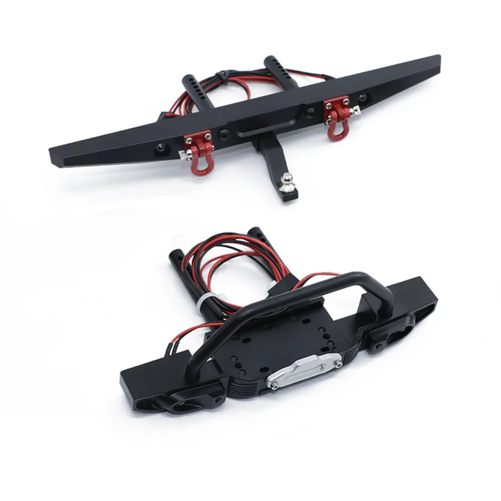 

Metal Front Rear Bumper with Led Lights For 1/10 1:10 RC Crawler Axial SCX10 90046 90047 TRX TRX4 TRX-4 Upgrade Parts