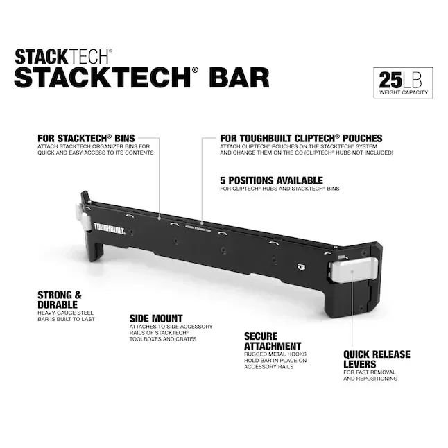 TOUGHBUILT TB-B1-A-30 STACKTECH Steel Tool Holder Toolbox Storage Multifunctional Matching Hanging Racks Tool Box Accessories tool case,tool organizer,tool box organizer,tool box