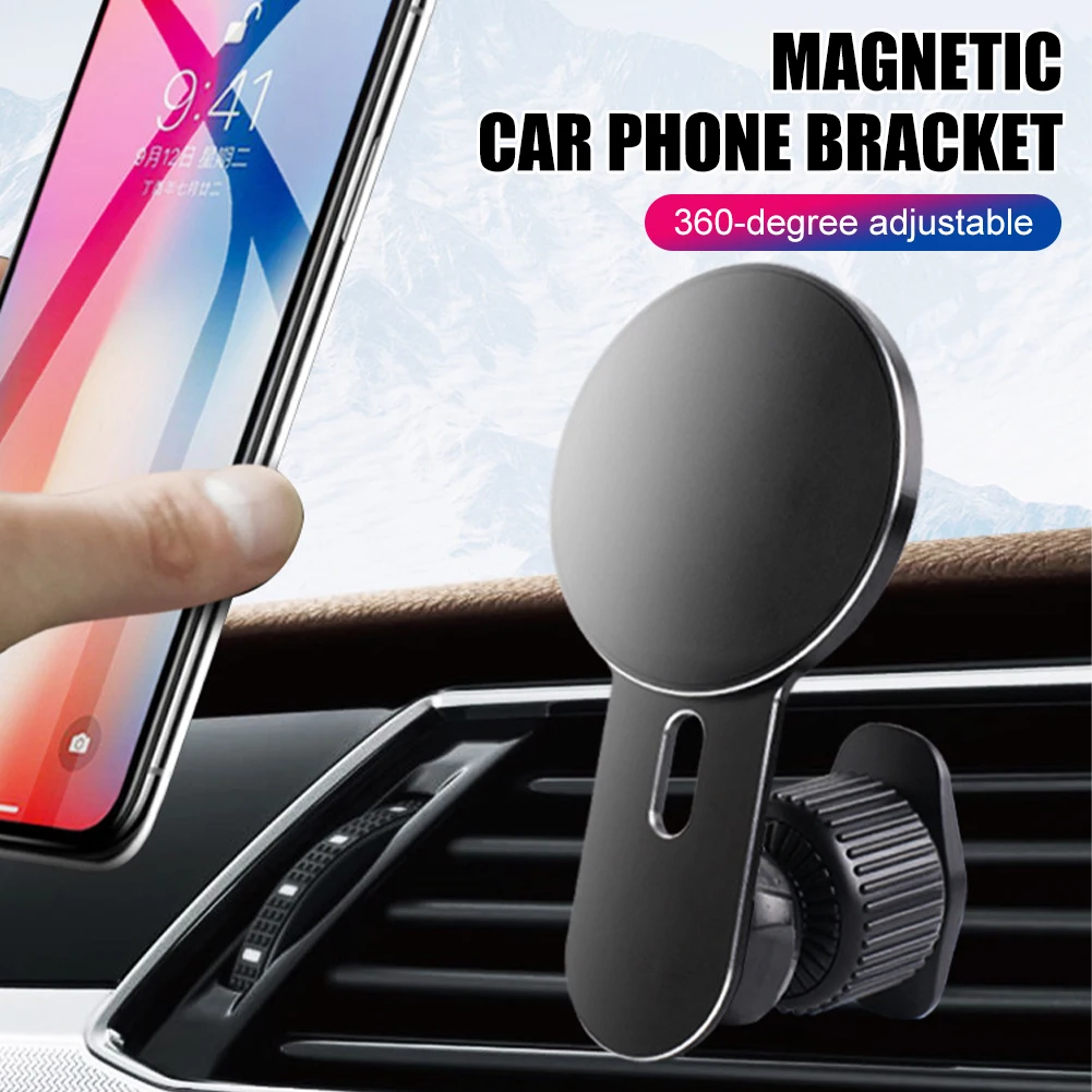 

Universal Magnetic Phone Holder 360 Degree Adjustable A/C Air Outlet Phone Mount Navigation Bracket For iPhone 12/13/14 Samsung