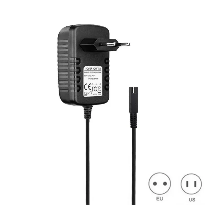 

EU/US Charger for Waterpik WP360W WP360C WP440C WP440W WP450EC WP450W WP450C WP460W WP460C WP465W Power Cord Two Prong Adapter