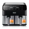 Double Pot Air Fryer,1000W+1000W,4L+4L, Multi-Functional  Household Electric Fryer With No Smoke,Fried Chicken, French Fries 6