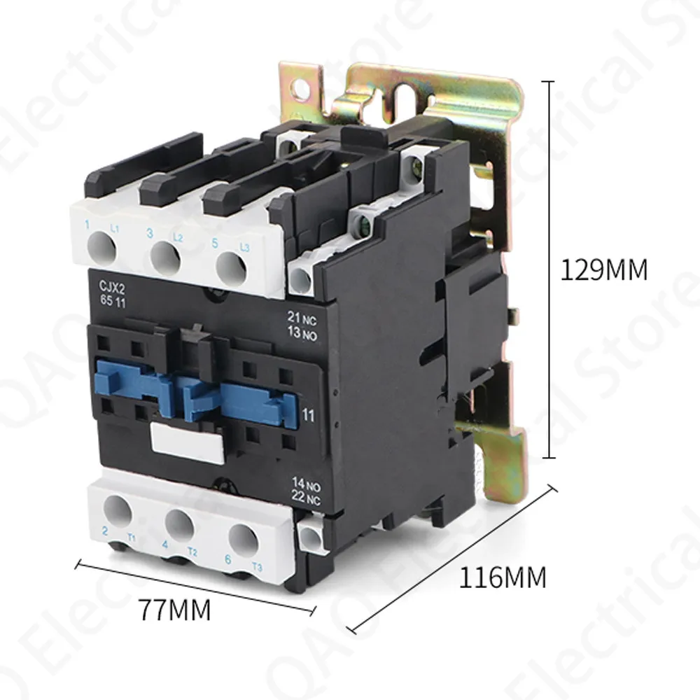 CJX2-6511 AC 접촉기 65A 220V/380V/24V/110V LC1-D 3P 은접점 AC 전자 접촉기 1NO 1NC