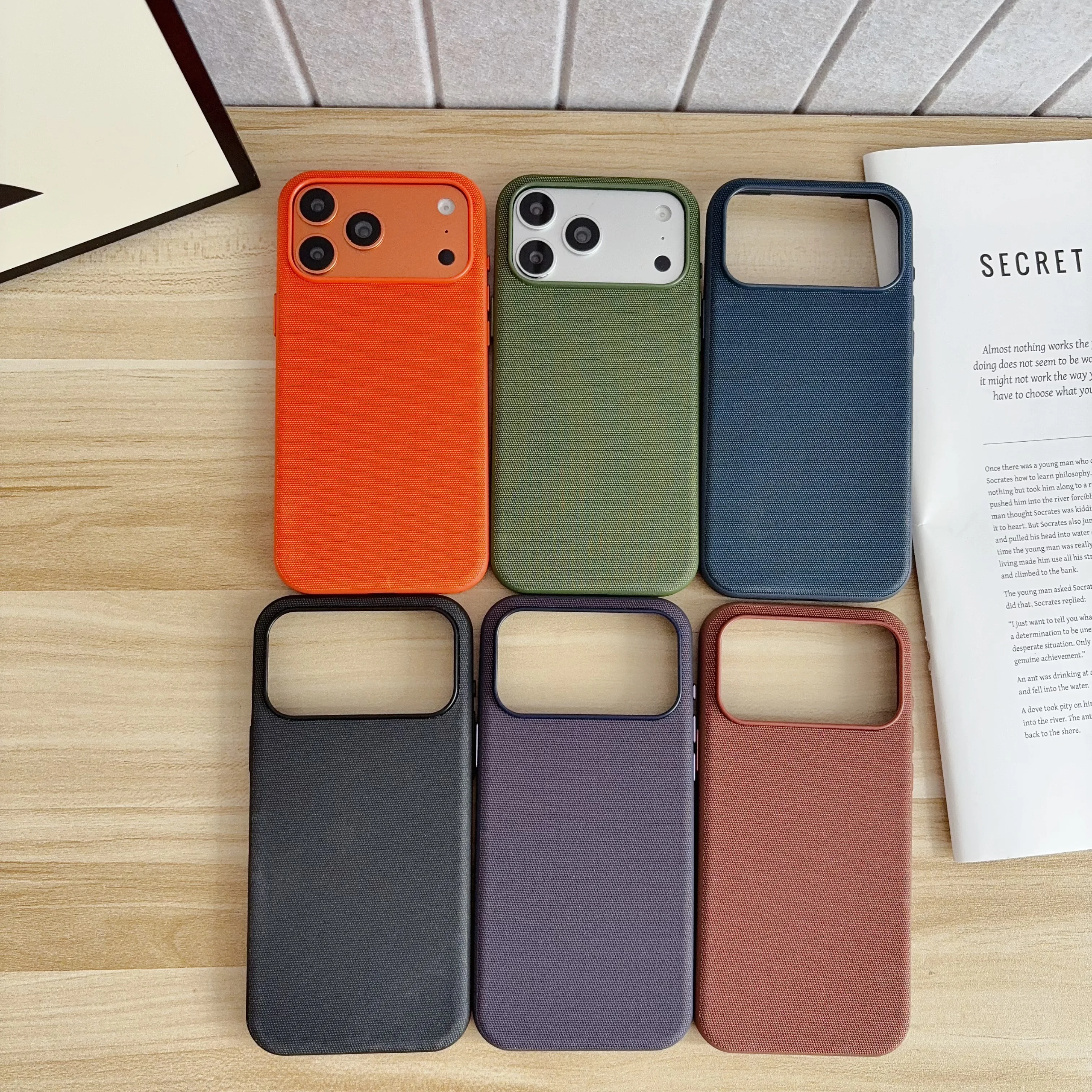 Luxury Tech Woven High-Quality Magnetic Case with Wireless Charging Compatibility