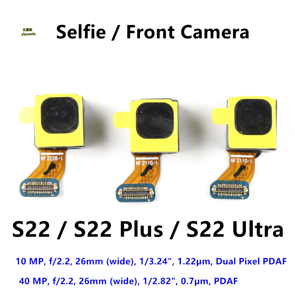 Fotocamera Frontale Selfie Per Samsung Galaxy S22 S22 + Plus / S22 Ultra 5G Flex Cable Sostituzione Wide Camera Module