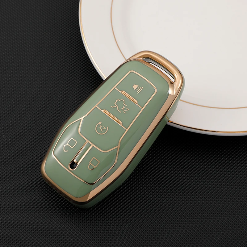 Key Cover Case for Ford Fusion Mondeo Mustang F-150 Explorer Edge 2015 Car Styling Key Protection Keychain key case cover,key case