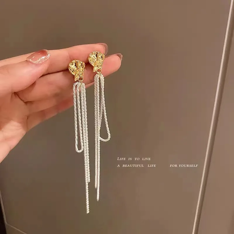 

2023 New Long Pearl Net Red Earrings Temperament Earrings For Women Fashion Earring Daily Birthday Party Jewelry Gifts