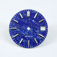 Cadran en Lapis Lazuli Naturel 28,5 mm, Cadran en Pierre Stérile Sans Luminescence, Index NH35 NH36, Mouvement Unique Naturel, Logo Personnalisé 1