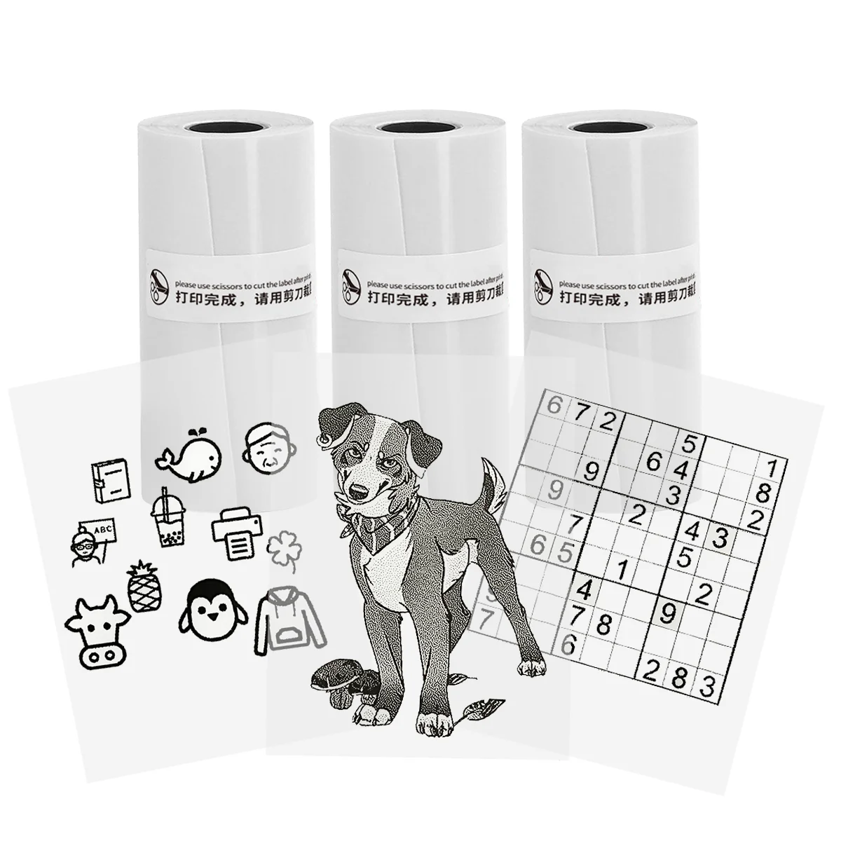 3Roll Black On Clear