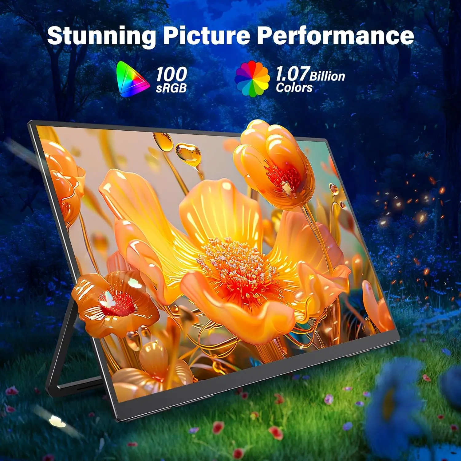 UPERFECT 23.8180Hz 2K 휴대용 게임 모니터 QHD 유형-C PC 노트북 게임 콘솔 PS5 스위치 PC PhoneWith 홀더를 위한 HDR FreeSync를 위한 HDMI 눈 관리 외부 두 번