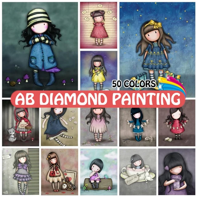 DIY AB drill 5D Diamond Painting Anime girl Cross Stitch Kit Full Drill  Embroidery Mosaic Art Picture of Rhinestones Gift - AliExpress