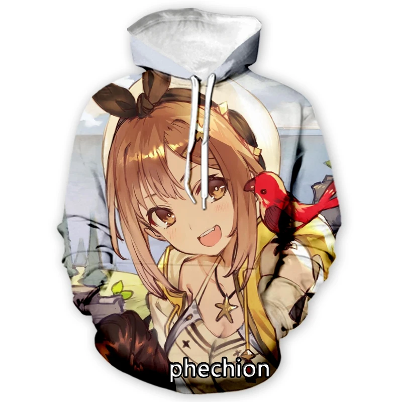 Phechion New Fashion Uomo/Donna Atelier Ryza 3D Print Casual Felpa Con Cappuccio Streetwear Uomo Felpe Sportive Larghe H49