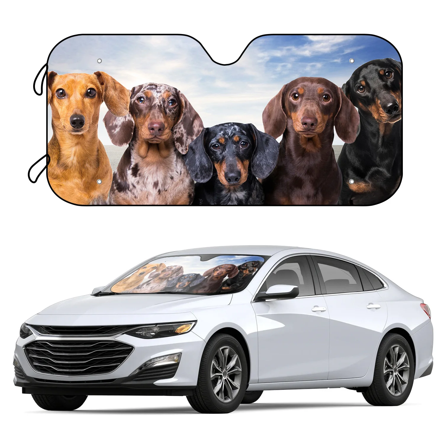 

Солнцезащитный козырек на лобовое стекло автомобиля, с 4 бесплатными присосками, 1 шт.