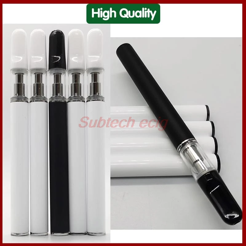 

10pcs E Cigarette CC-ell Vape Pen 510 Thread 350mah Preheating Battery 0.5ml 1.0ml Ceramic Coil Cartridge Vapor Kit With Buttons