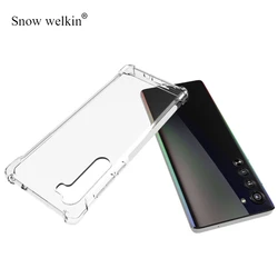 Motorola Edge+ Shockproof Clear Soft TPU Case with Airbag Buffers - Moto Edge Plus (Transparent)