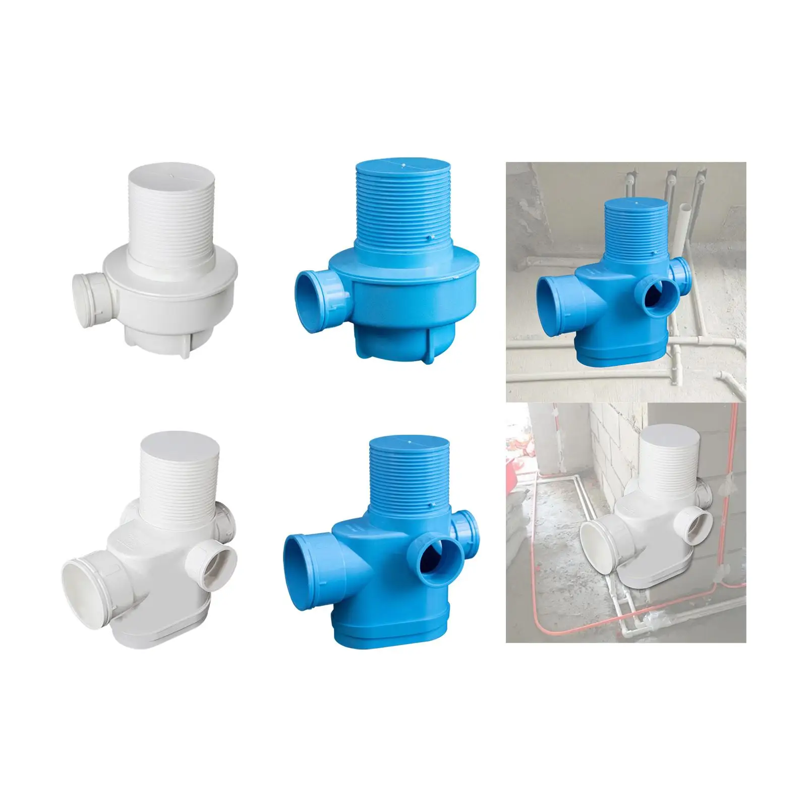 Sink Drain Pipe Connector Waste Outlet Male Female Thread Sturdy PVC Adapter Downspout Drain Diverter for Kitchen Hotel