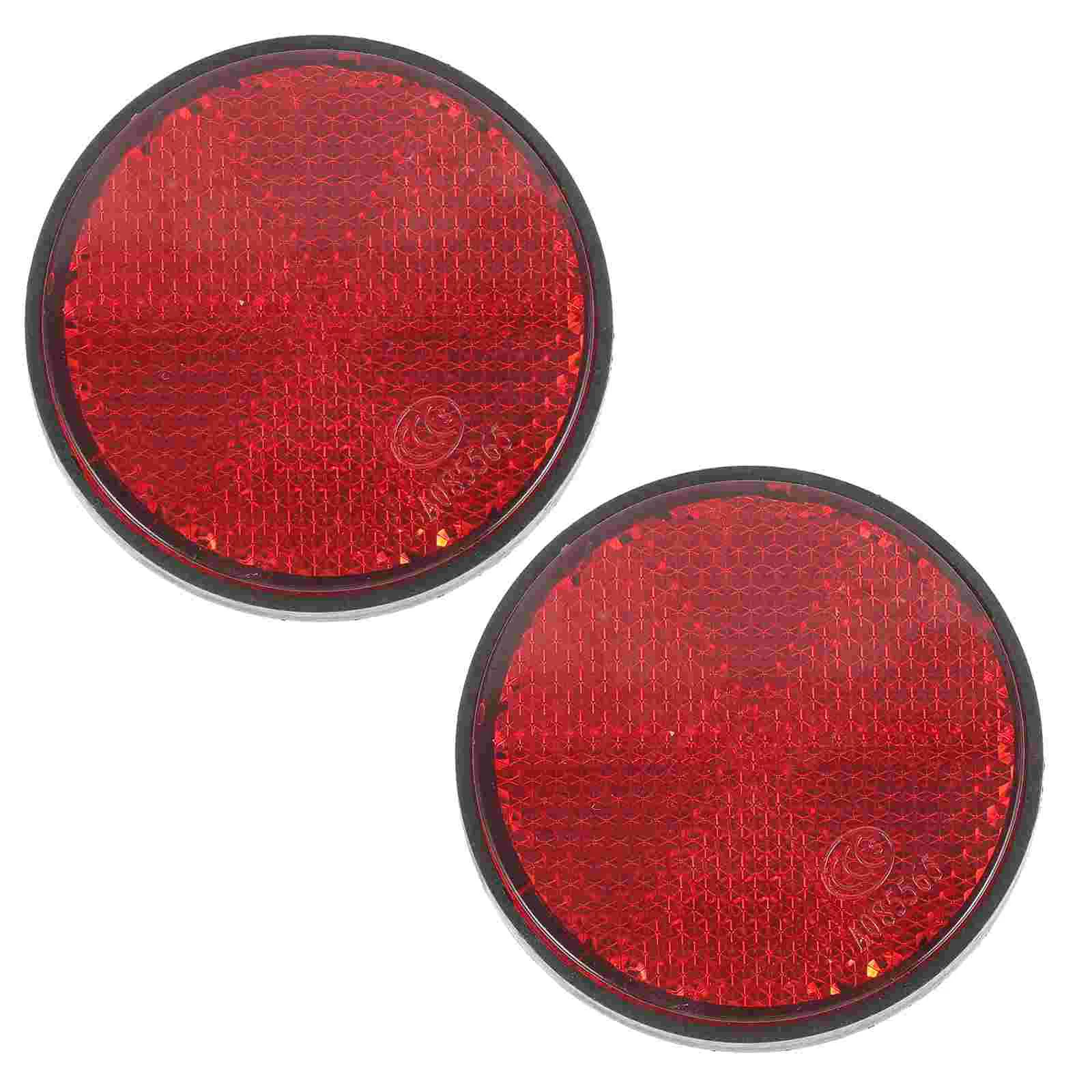 

2 Pcs Plastic Round Reflective Warning Reflector Fits for Car Motorcycle Motor Bikes Bicycles ATV Dirt Bike (Red)