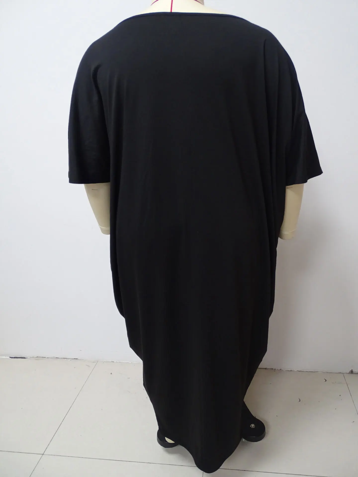 Plus Size Wide Dress For Women Solid Maxi Fashion Elegant Outfit Casual Luxury Long Loose Robe 2023 Spring Evening Party Dress