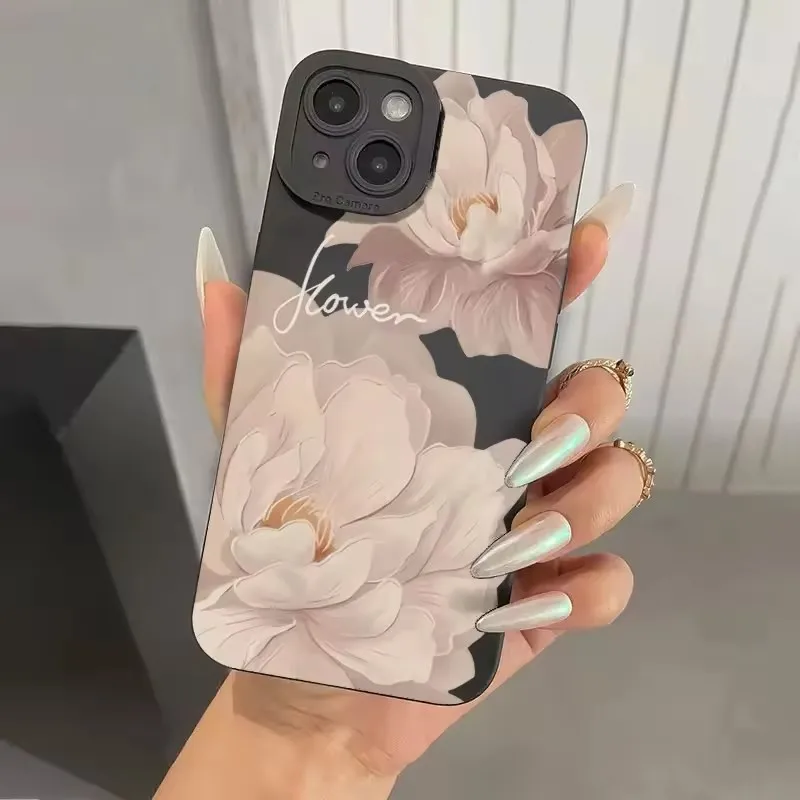 Elegant Oil Painting Flower Design Phone Case