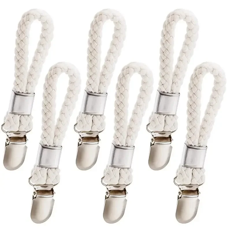 1 ~ 10 pezzi clip per asciugamani da bagno clip per asciugamani in cotone intrecciato con morsetto in metallo per pioli portaoggetti da cucina per bagno di casa  15
