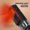 Professional One Step Infrared Spray Steam Hair Straightener Hot Air Brush Comb Blow Dryer 4