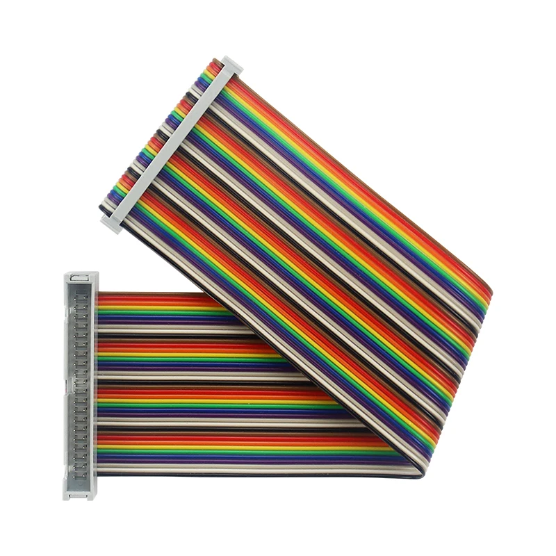 40pin GPIO Adapter Cable 20/30/40CM Male to Female GPIO Cable 2x20 pin Female to Rainbow dip adapter converter cable connector assembly dupont wire jumper cable kit For Raspberry Pi 4 3B 3B+