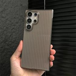 Ultra - Thin Frameless Transparent Matte Phone Case - Shockproof Hard Protection Cover - Samsung S23Ultra (Glossy Black)