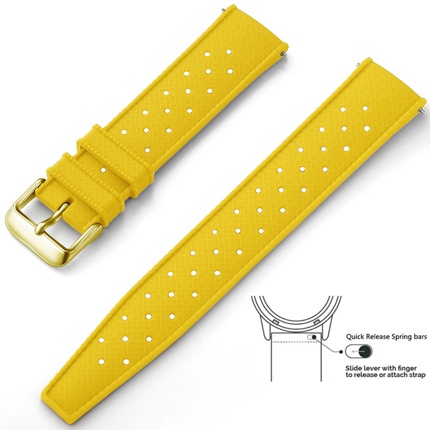 Tropical Silicone Watch Band Quick Release Watch Band 18mm 20mm thumbnail 5