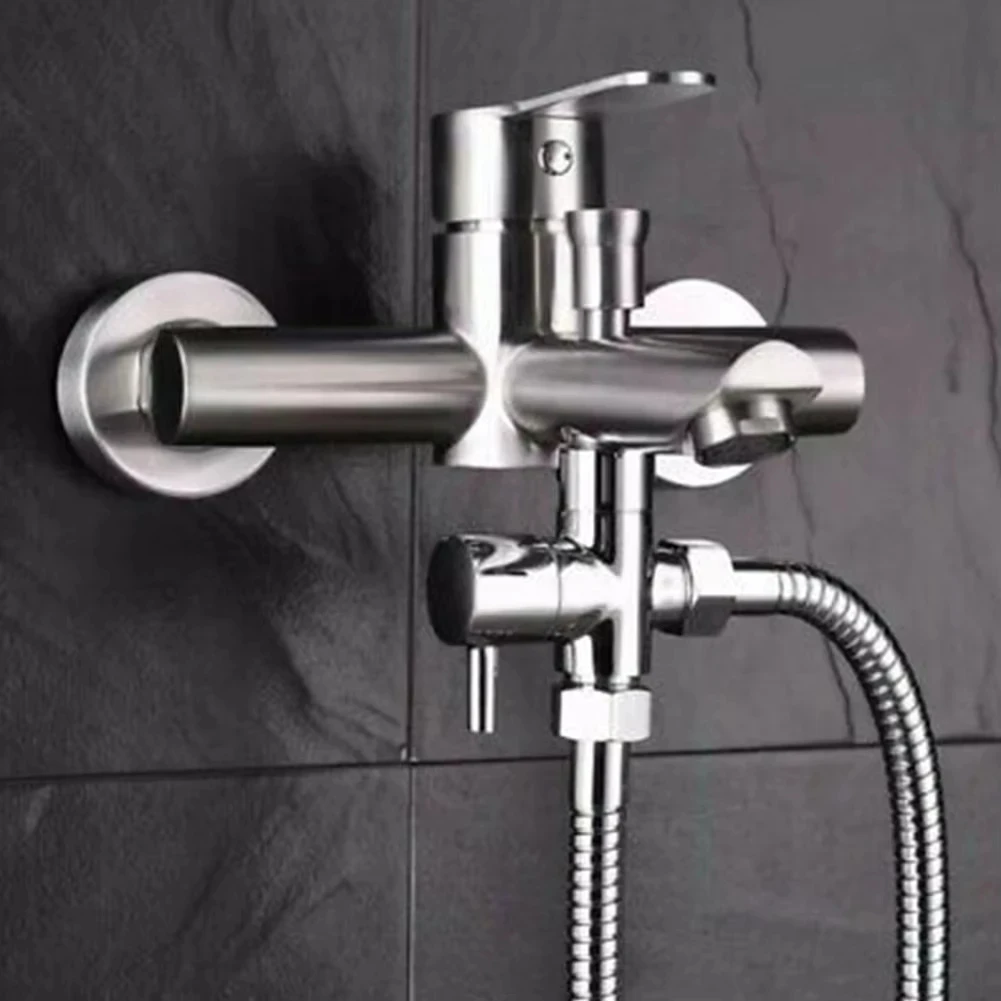 G1/2in 3 Way Diverter Valve T-Adapter Converter For Shower Brass Water Tap Connector Bathroom Faucet Water Separator