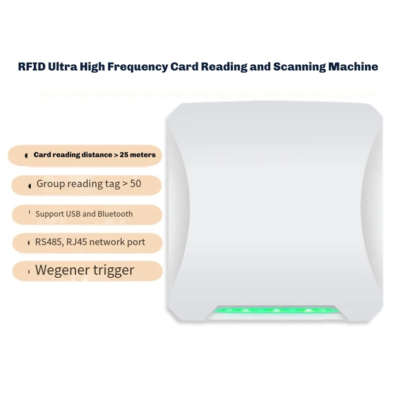 B47C 25M 장거리 UHF RFID 리더 860-960Mhz 충돌 방지 다중 태그 판독 0--33Bbm ISO18000-6CISO18000-6B RS485