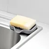 2/1pcs Sink Silicone Tray With drain Soap Sponge Storage Holder Countertop Sink Scrubber Brush Storage Rack Kitchen Organizer 4