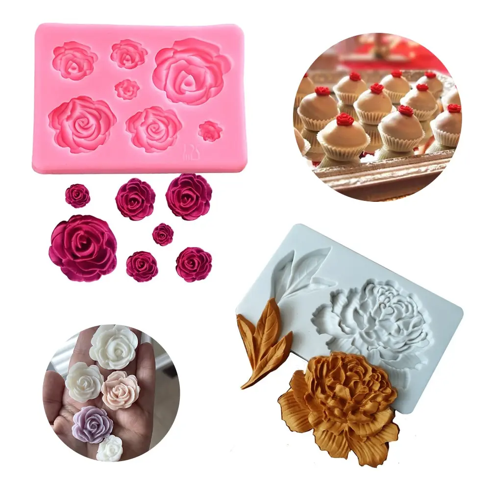 Petal Flowers Silicone Mold DIY Cake Baking Decoration Fudge Pudding