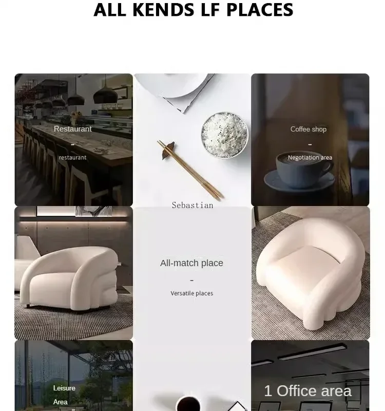 Internet celebrity light luxury single chair Nordic leisure small apartment living room, lazy sofa chair, bedroom, balcony