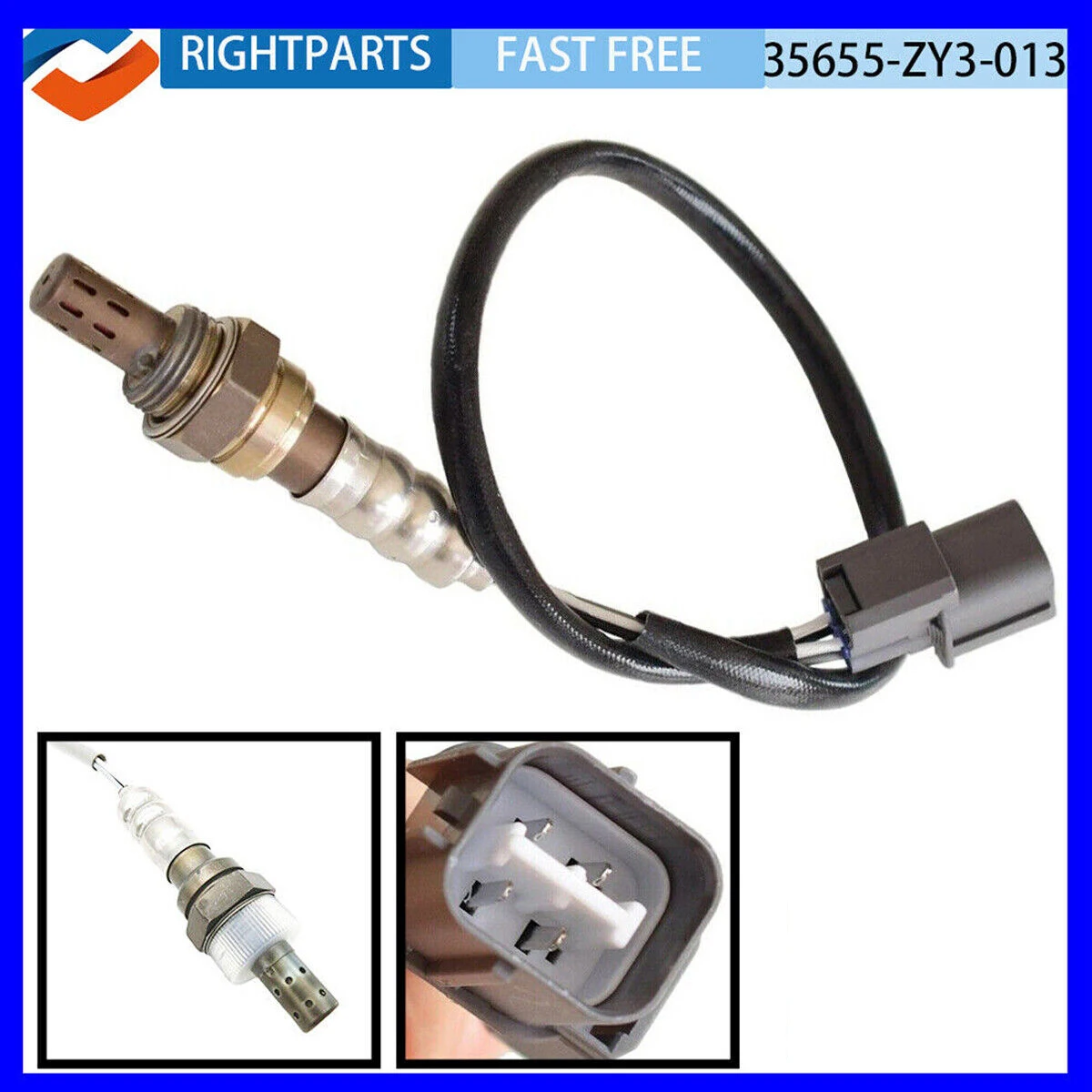 RIGHTPARTS Sensor de oxígeno para coche, accesorio nuevo 35655 ZY3 013