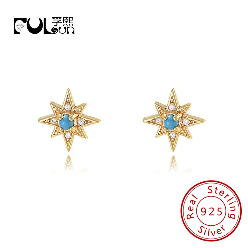 

Женские серьги-гвоздики из серебра 925 пробы, с цирконом