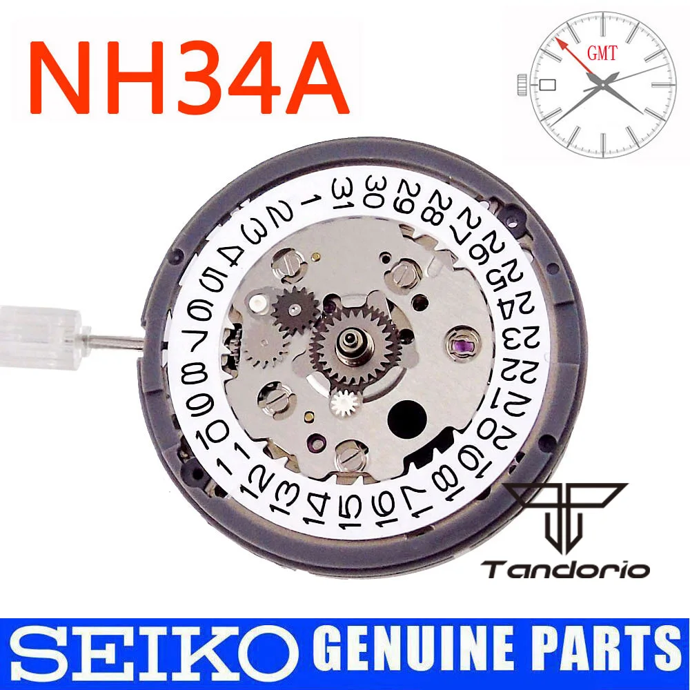 24-jewels-nh34a-gmt-9-o'clock-crown-left-handed-mechanical-automatic-watch-movement-white-date-winding-stem-set