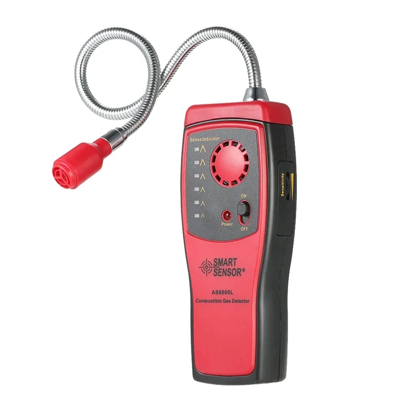 

Smart Sensor AS8800L Gas Detector Combustible Gas Leakage Location Determine Tester With Sound And Light Alarm