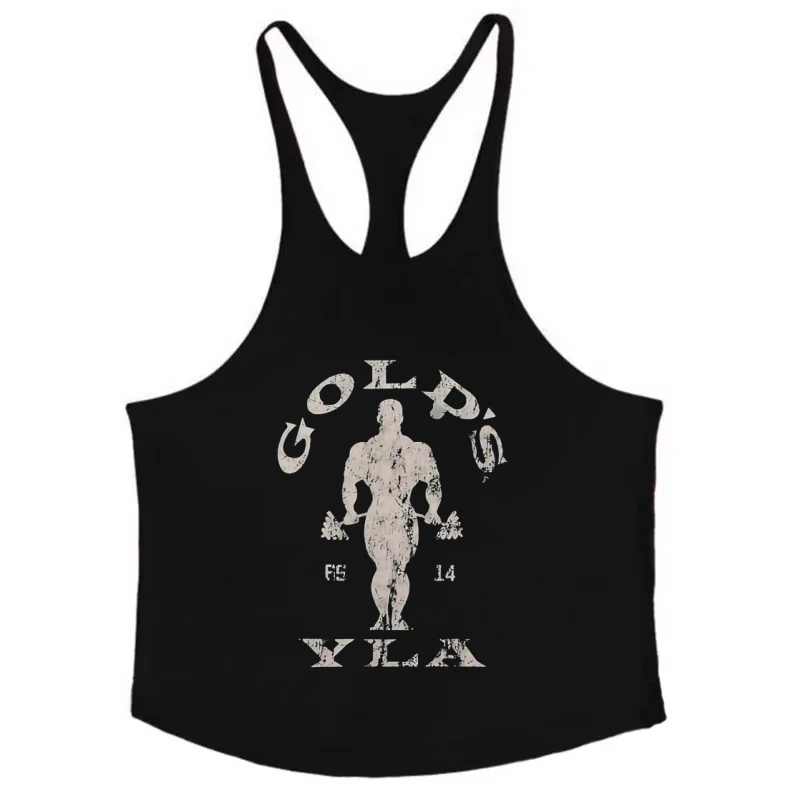 Stringer Gym Tank für Herren, Retro – inspirierte Bodybuilding-Weste mit klassischer Fitness-Grafik, strukturiert zur Hervorhebung von Muskelgewinnungen – Detail 2