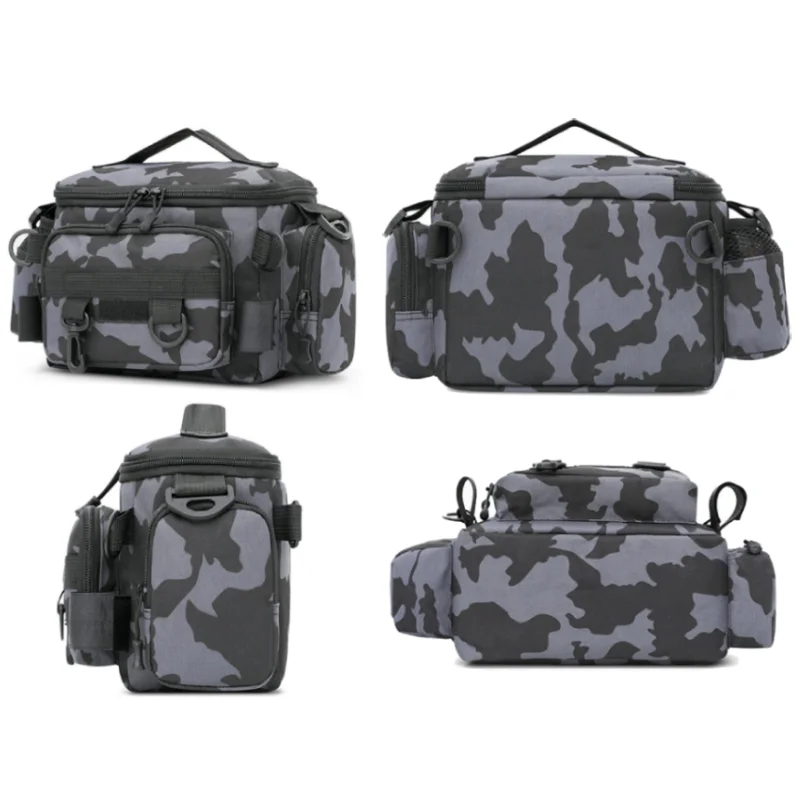 Outdoor Fishing Tackle Backpack with Rod Holder - Versatile Gear Bag for Camping, Hunting, and Hiking