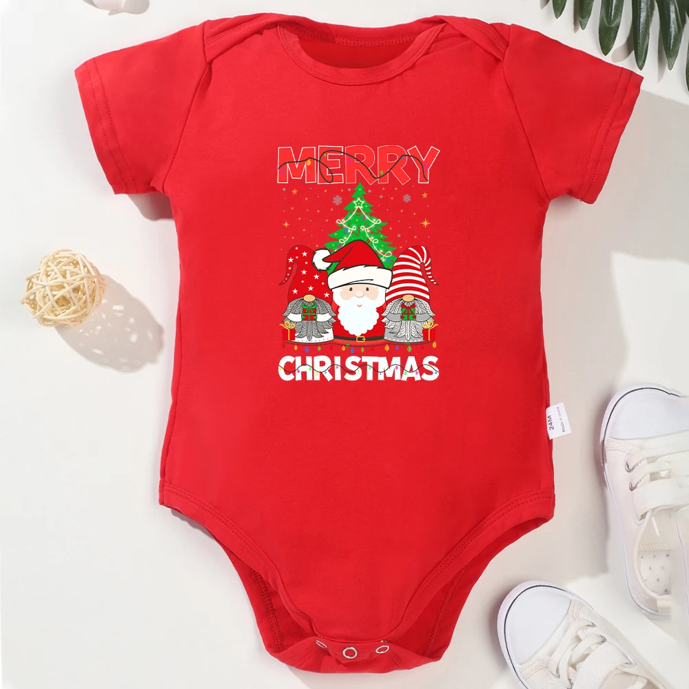 

Merry Christmas Baby Boy Bodysuits Cartoon Cute Home Cozy Newborn Girl Clothes Onesies Soft Cotton Red Infant Jumpsuit Gift