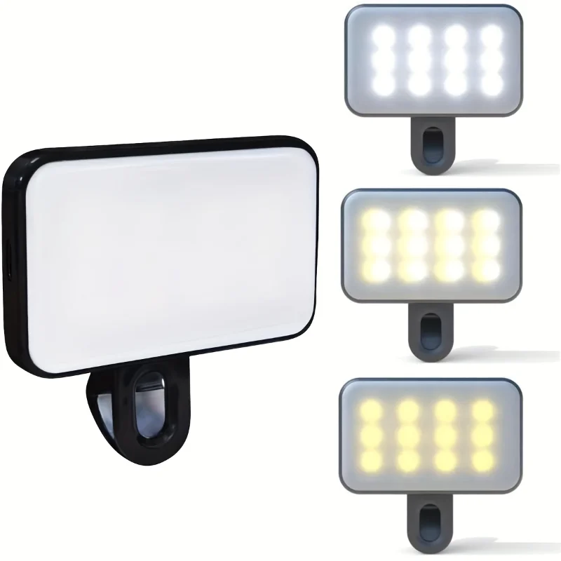 Portable Rechargeable LED Fill Light Mini Selfie Fill Light for Mobile Phone Computer