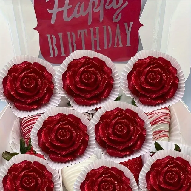 Flower Bloom Rose Shape Silicone DIY 3D Cake Mold Fondant Soap Cupcake Candy Chocolate Jelly Decoration Baking Tool Moulds 5