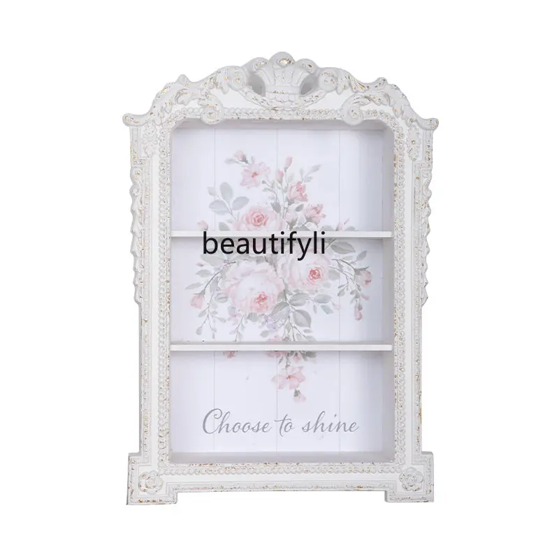 

yj French Closet Wall Locker Storage Shelf Shelf Display Cabinet