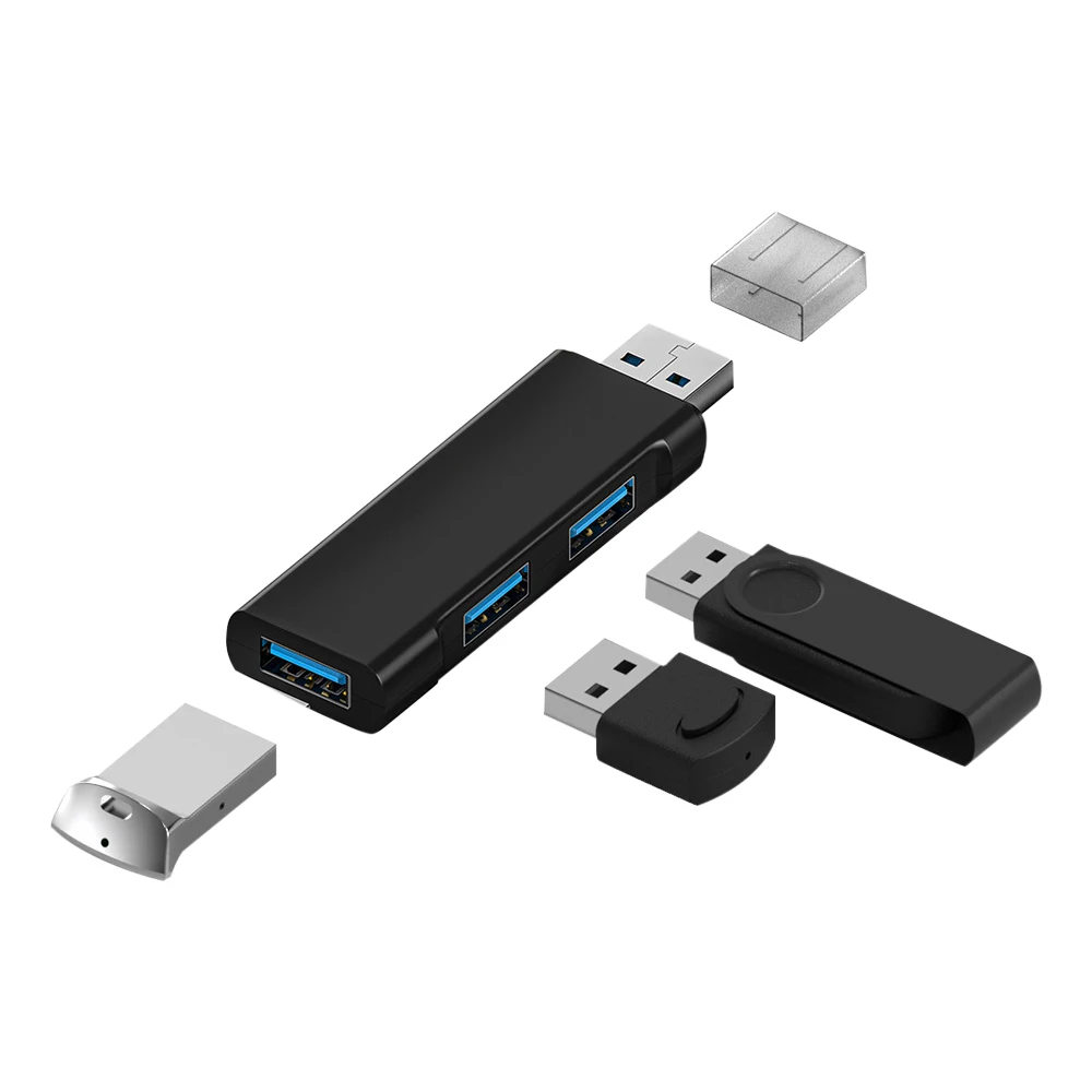 

3 IN 1 Mini USB Hub Extensions USB 3.0+USB 2.0 3 Port Splitter USB Adapter For Computer Mouse Keyboard USB Disk