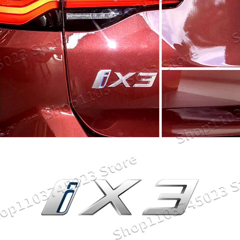 1Pcs 자동차 스타일링 ABS 플라스틱 엠 블 럼 장식 BMW I3 I4 I7 IX IX3 IX4 IX7 로고 후면 테일 범퍼 트렁크 스티커 자동차 액세서리