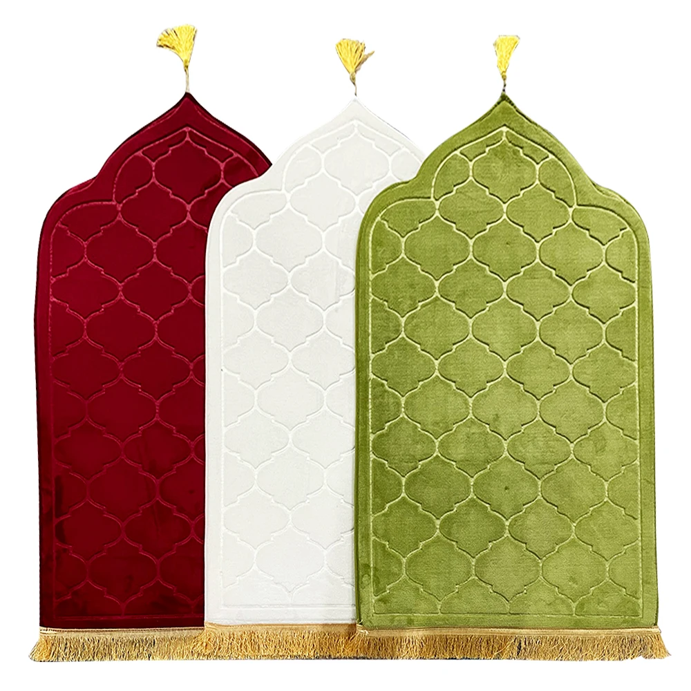 Muslim Prayer Mat,Islamic Turkish Prayer Rugs,Ramadan Gift Prayer Mat for Women and Men,Portable Flannel Mats,Praying Pad 65X110 - Image 6