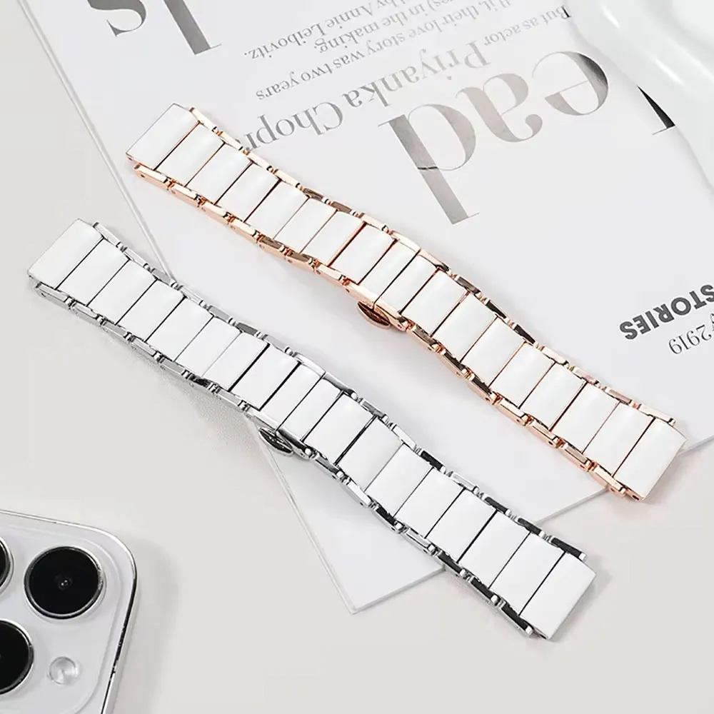 18mm Ceramic Strap with Butterfly Buckle Wristband