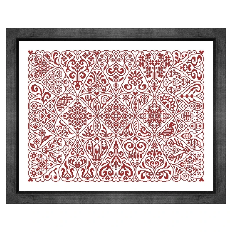 Circus of hearts cross stitch kits single color simple aida fabric 18ct 14ct 11ct count white canvas cotton thread embroidery cross stitch kit